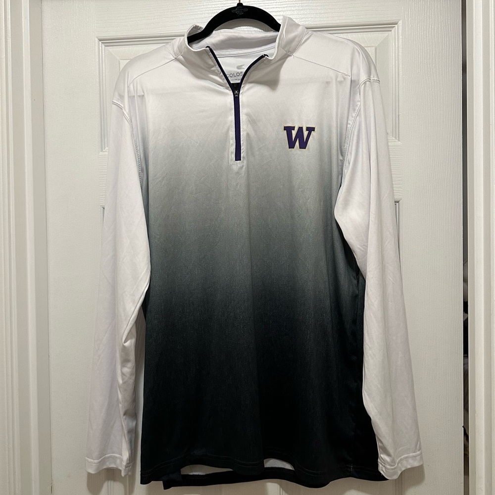 Men’s Colosseum University of Washington Huskies Half Zip Pullover- Size XL